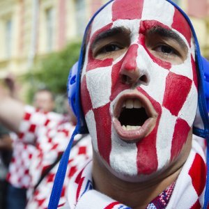 Navijači u gradu prije utakmice Hrvatska - Argentina