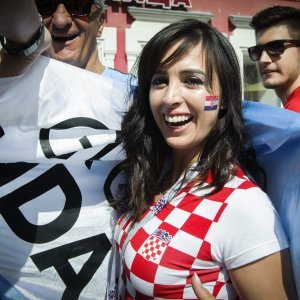 Navijači u gradu prije utakmice Hrvatska - Argentina