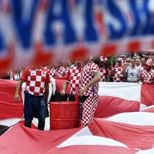 Navijači u gradu prije utakmice Hrvatska - Argentina