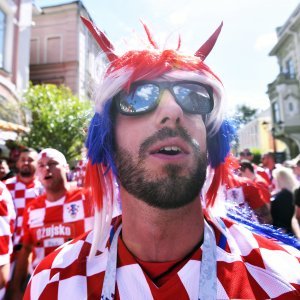 Navijači u gradu prije utakmice Hrvatska - Argentina