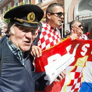 Navijači u gradu prije utakmice Hrvatska - Argentina