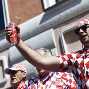 Navijači u gradu prije utakmice Hrvatska - Argentina