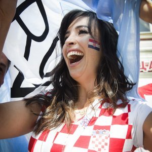 Navijači u gradu prije utakmice Hrvatska - Argentina