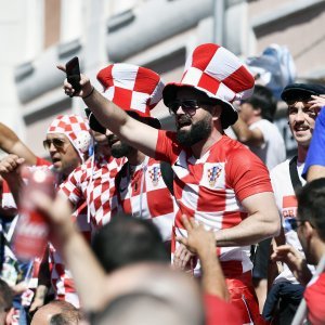 Navijači u gradu prije utakmice Hrvatska - Argentina