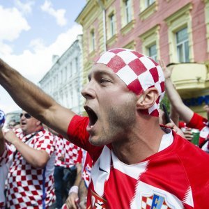 Navijači u gradu prije utakmice Hrvatska - Argentina