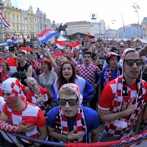 Navijačka atmosfera u Zagrebu