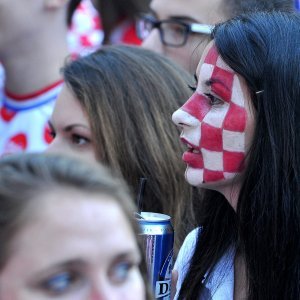 Navijačka atmosfera u Zagrebu