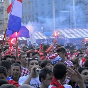 Navijačka atmosfera u Zagrebu