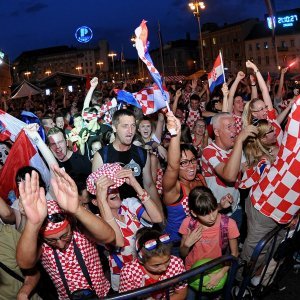 Navijačka atmosfera u Zagrebu