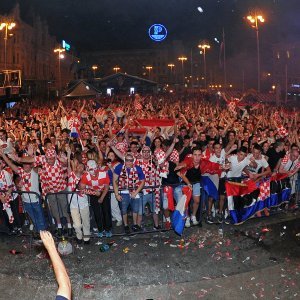 Navijačka atmosfera u Zagrebu