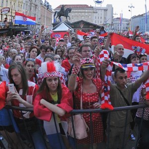 Navijačka atmosfera u Zagrebu