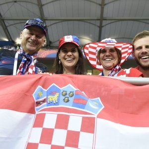 Hrvatski navijači na Areni Rostov