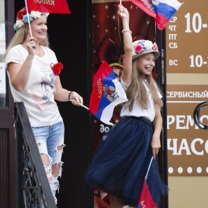Navijači u Nižnji Novgorodu prije utakmice s Danskom