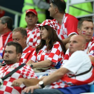 Hrvatska - Danska, navijači na stadionu