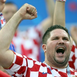 Hrvatska - Danska, navijači na stadionu