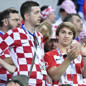 Hrvatski navijači na stadionu u Sočiju