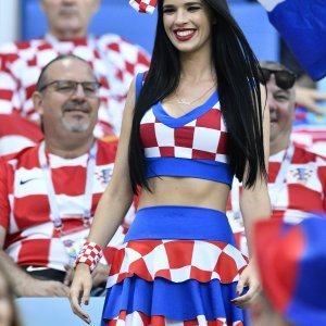 Hrvatski navijači na stadionu u Sočiju