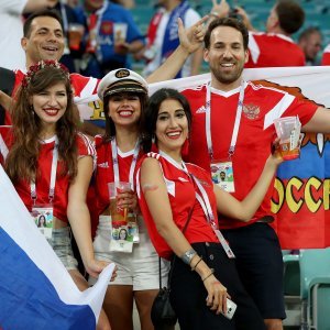 Navijači na stadionu u Sočiju