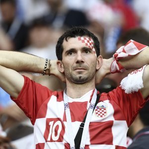 Hrvatski navijači na tribinama stadiona Lužnjiki