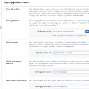 Blokirajte ljude na Facebooku