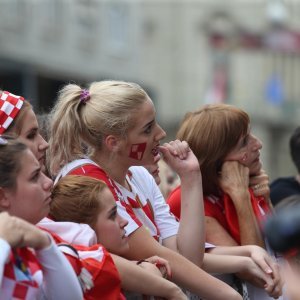 Zagreb: Tuga navijača na glavnom trgu