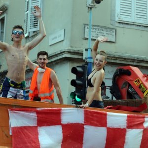 Slavlje Riječana nakon osvajanja drugog mjesta na Svjetskom nogometnom prvenstvu