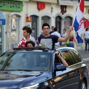 Slavlje Riječana nakon osvajanja drugog mjesta na Svjetskom nogometnom prvenstvu