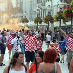 Slavlje Riječana nakon osvajanja drugog mjesta na Svjetskom nogometnom prvenstvu