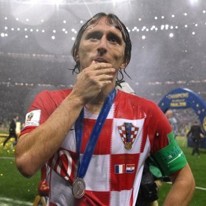 Luka Modrić nakon dodjele medalja