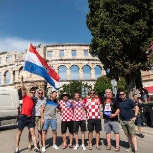 Arena u Puli tijekom finalne utakmice SP-a Hrvatska - Francuska