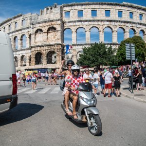 Arena u Puli tijekom finalne utakmice SP-a Hrvatska - Francuska