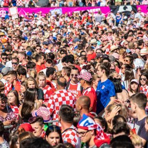 Arena u Puli tijekom finalne utakmice SP-a Hrvatska - Francuska