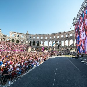 Arena u Puli tijekom finalne utakmice SP-a Hrvatska - Francuska