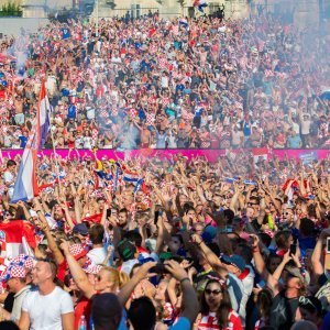 Arena u Puli tijekom finalne utakmice SP-a Hrvatska - Francuska