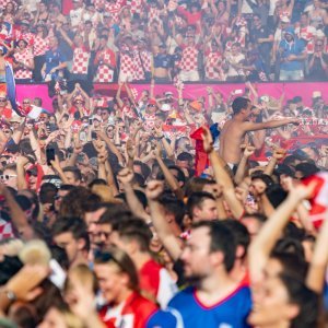 Arena u Puli tijekom finalne utakmice SP-a Hrvatska - Francuska