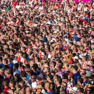 Arena u Puli tijekom finalne utakmice SP-a Hrvatska - Francuska