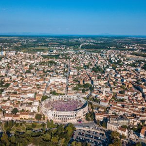 Arena u Puli tijekom finalne utakmice SP-a Hrvatska - Francuska