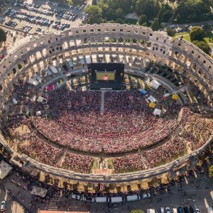 Arena u Puli tijekom finalne utakmice SP-a Hrvatska - Francuska