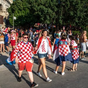 Arena u Puli tijekom finalne utakmice SP-a Hrvatska - Francuska