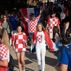 Arena u Puli tijekom finalne utakmice SP-a Hrvatska - Francuska