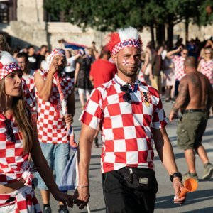 Arena u Puli tijekom finalne utakmice SP-a Hrvatska - Francuska