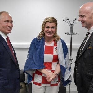 Vladimir Putin, Kolinda Grabar Kitarović, Gianni Infantino