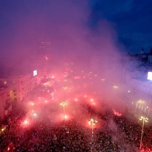 Vatreni na Trgu bana Jelačića