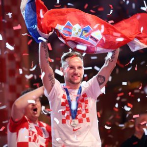 Ivan Rakitić na dočeku u Zagrebu