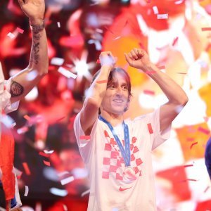 Luka Modrić na dočeku u Zagrebu