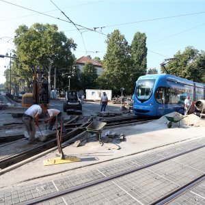 Radovi na zamjeni tramvajskih tračnica na križanju Ilice i Ulice Republike Austrije