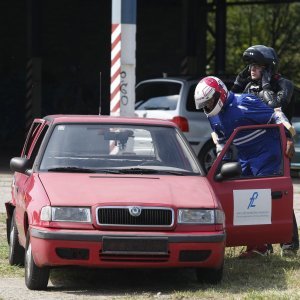 Crash test vozila u kampusu Borongaj