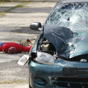 Crash test vozila u kampusu Borongaj