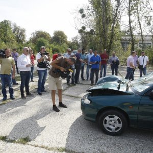 Crash test vozila u kampusu Borongaj