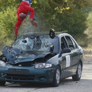 Crash test vozila u kampusu Borongaj